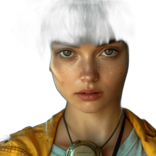 face, staff, hair, robot transparent PNG cut-out