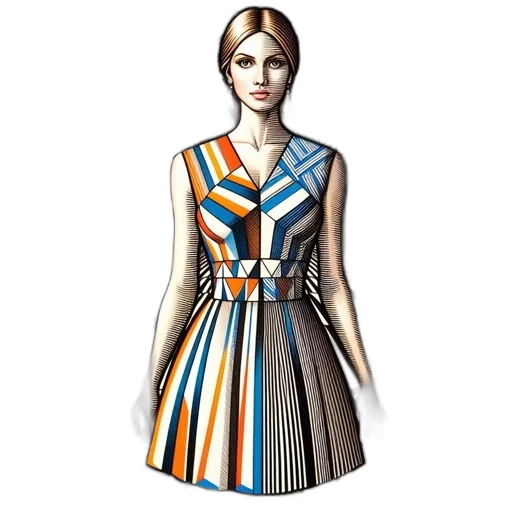 dress, 3d render, cartoon, concept art transparent PNG cut-out