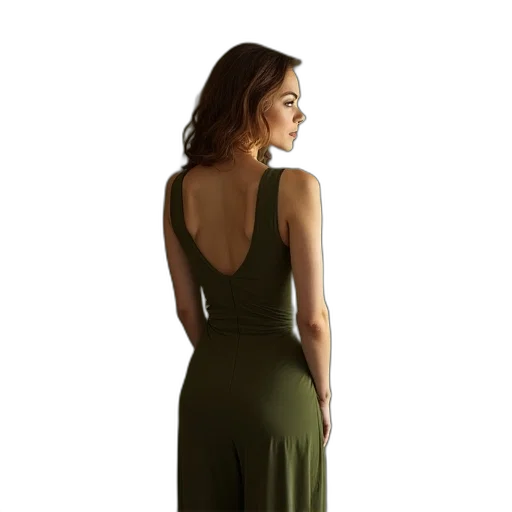 dress, jewelry, staff, photorealistic transparent PNG cut-out