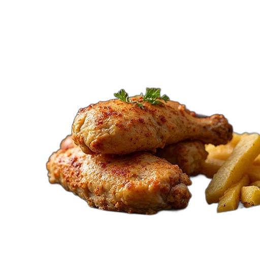 food, crown, 3d render, photorealistic transparent PNG cut-out