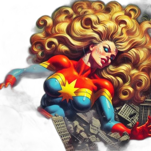 hair, comic book art, concept art, fantasy art transparent PNG cut-out