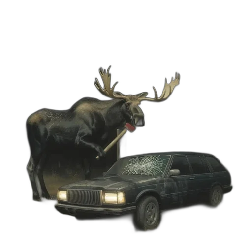 car, animal, creature, hat transparent PNG cut-out