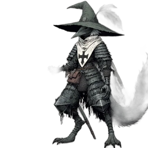 dragon, staff, hat, mask transparent PNG cut-out