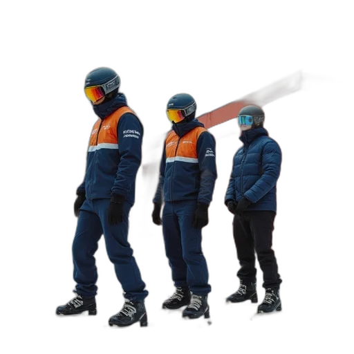staff, jacket, mask, weapon transparent PNG cut-out
