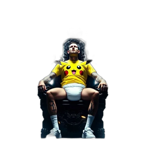 robot, crown, face, jacket transparent PNG cut-out