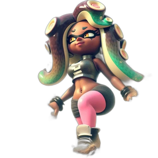 weapon, dress, hair, staff transparent PNG cut-out