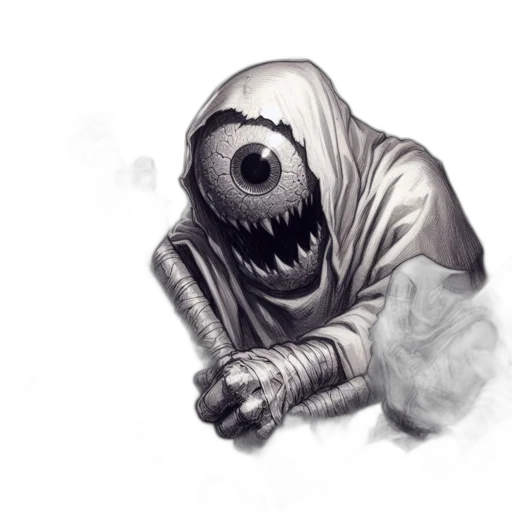 creature, mask, staff, face transparent PNG cut-out