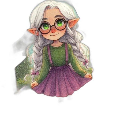 dragon, dress, staff, fantasy art transparent PNG cut-out
