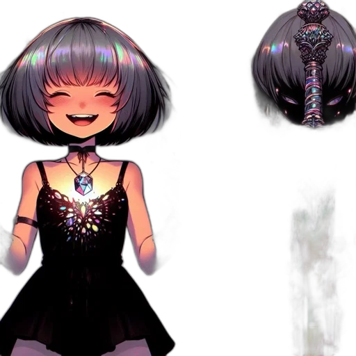 dress, concept art, pixel art, 3d render transparent PNG cut-out