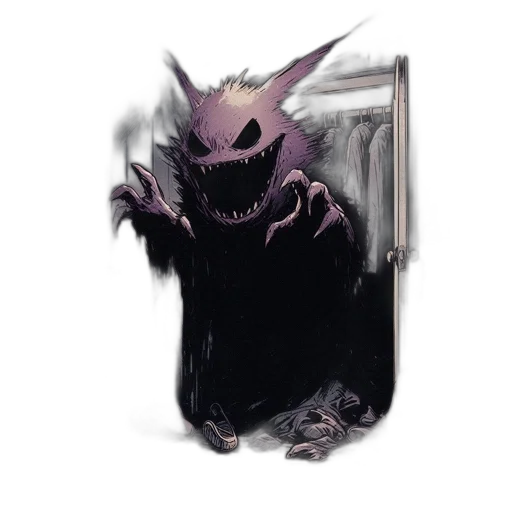 creature, dragon, mask, staff transparent PNG cut-out