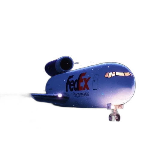 3d render, fedex, express, cargo transparent PNG cut-out
