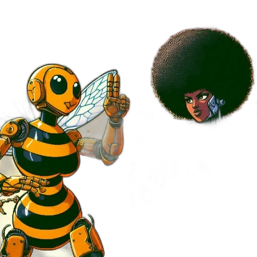robot, creature, animal, staff transparent PNG cut-out
