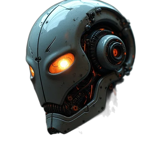 robot, mask, face, weapon transparent PNG cut-out