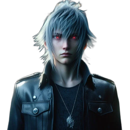 jacket, hair, face, concept art transparent PNG cut-out