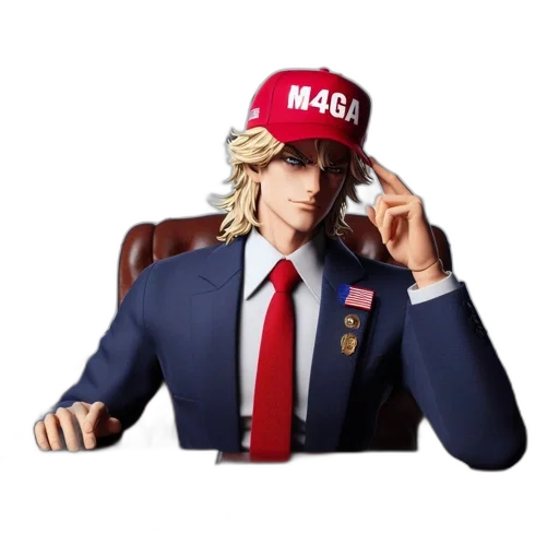 hat, staff, jacket, 3d render transparent PNG cut-out