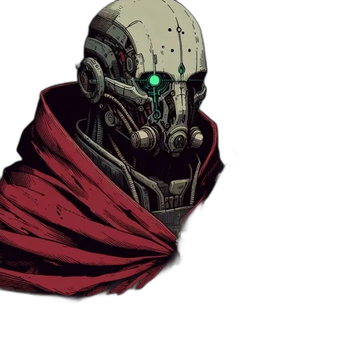 mask, robot, face, concept art transparent PNG cut-out