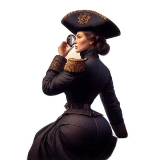 staff, hat, dress, concept art transparent PNG cut-out