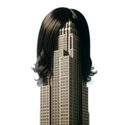 hair, building, face, hat transparent PNG cut-out