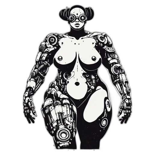 robot, dress, jewelry, concept art transparent PNG cut-out
