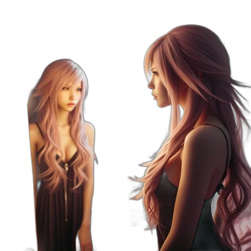 hair, dress, concept art, fantasy art transparent PNG cut-out