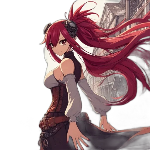 dress, staff, weapon, fantasy art transparent PNG cut-out