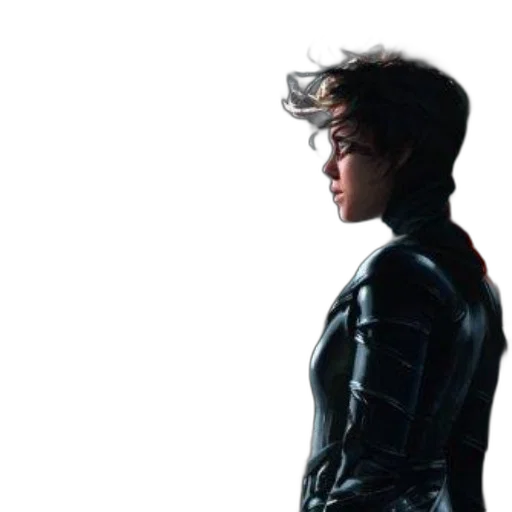 jacket, hair, concept art, cyberpunk transparent PNG cut-out