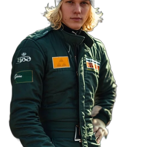 jacket, staff, face, hair transparent PNG cut-out