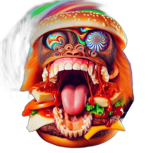 food, face, mask, creature transparent PNG cut-out