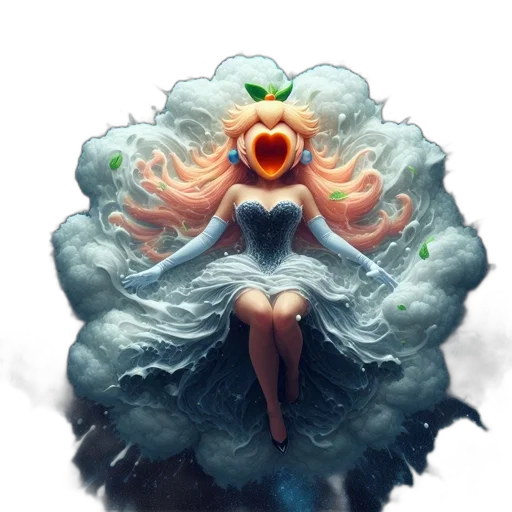 crown, creature, dress, flower transparent PNG cut-out