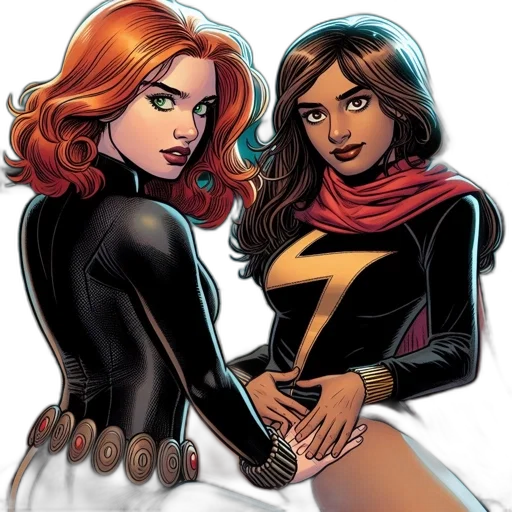 comic book art, concept art, neon lights, two transparent PNG cut-out