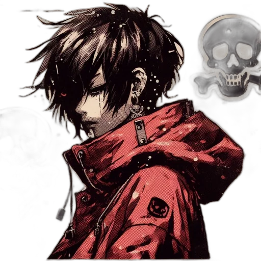 jacket, face, concept art, comic book art transparent PNG cut-out