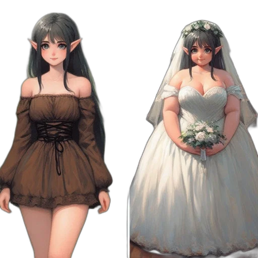 dress, concept art, 3d render, pixel art transparent PNG cut-out