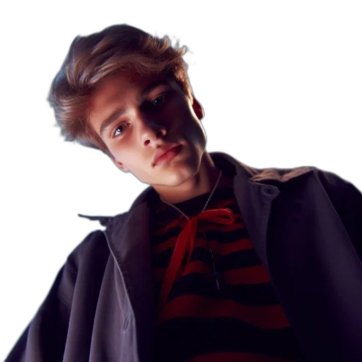 face, jacket, staff, creature transparent PNG cut-out