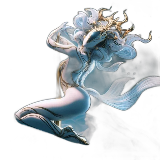 dress, dragon, hair, creature transparent PNG cut-out