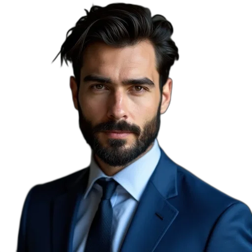 face, staff, jacket, hair transparent PNG cut-out