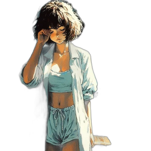 jacket, dress, concept art, watercolor transparent PNG cut-out