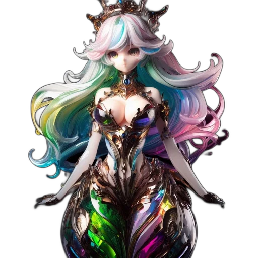 dress, crown, jewelry, concept art transparent PNG cut-out