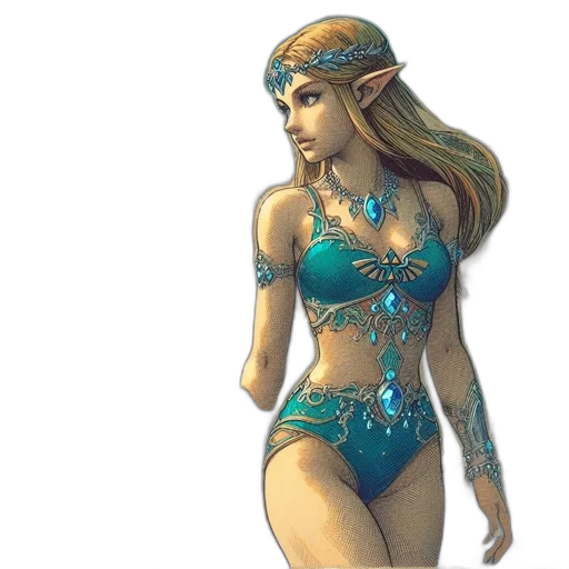 jewelry, dress, fantasy art, concept art transparent PNG cut-out
