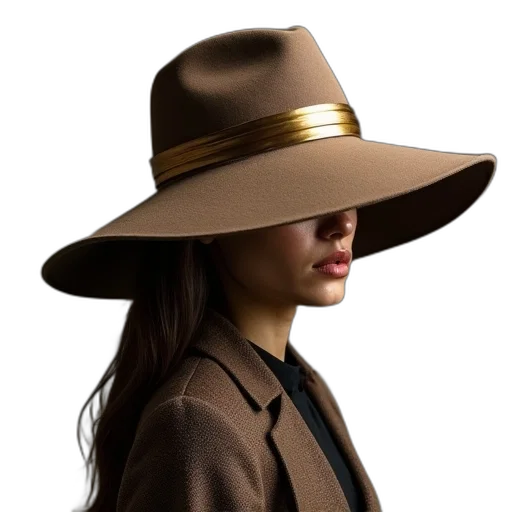 hat, jacket, staff, photorealistic transparent PNG cut-out