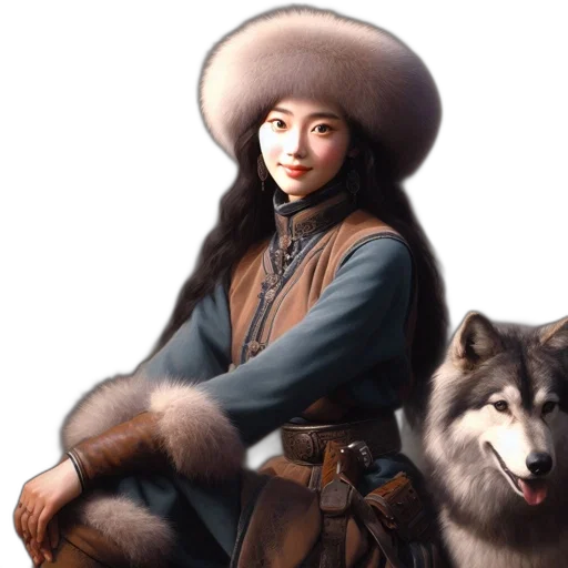 staff, animal, fantasy art, oil painting transparent PNG cut-out