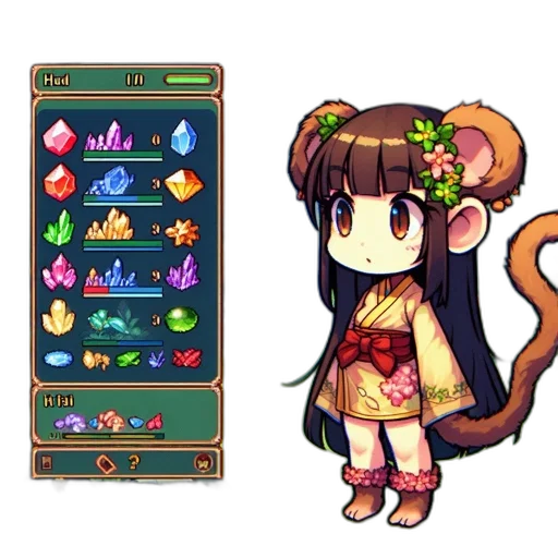 staff, pixel art, fantasy art, anime transparent PNG cut-out