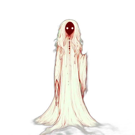 creature, dress, mask, staff transparent PNG cut-out