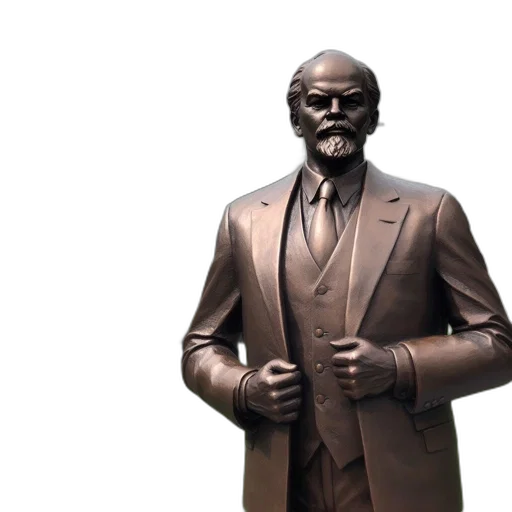 3d render, statue, authoritative, figure transparent PNG cut-out