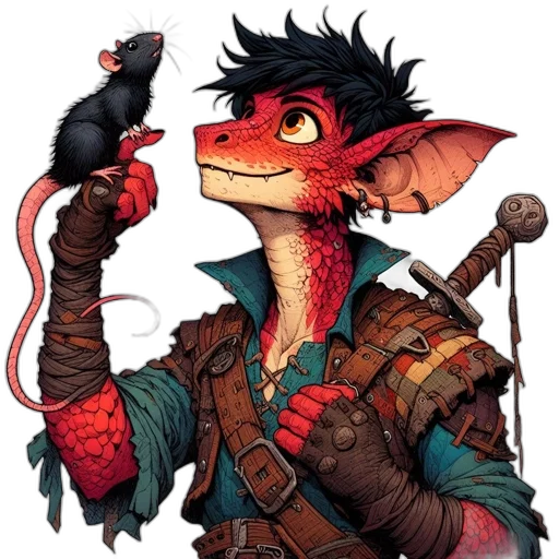 dragon, staff, animal, weapon transparent PNG cut-out