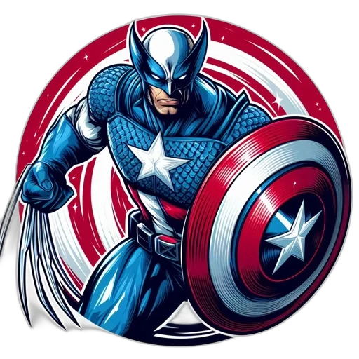 comic book art, concept art, captain, america transparent PNG cut-out
