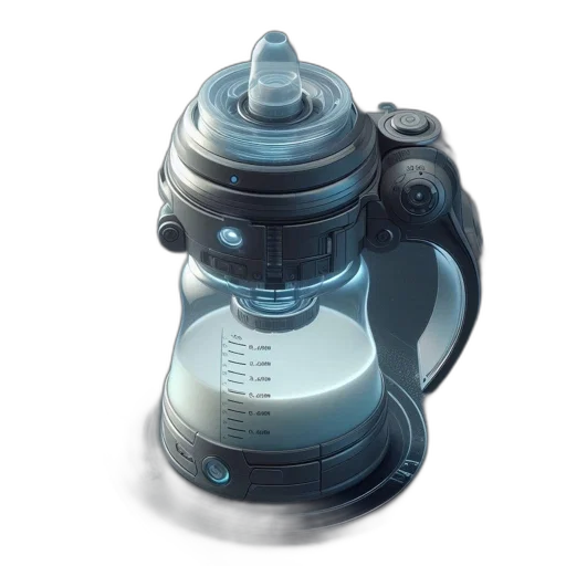 robot, bottle, weapon, 3d render transparent PNG cut-out