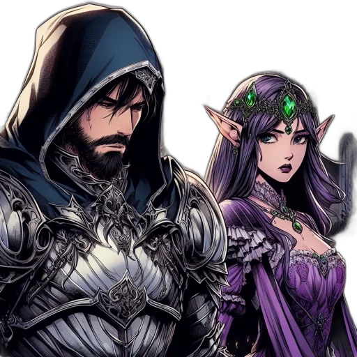 fantasy art, concept art, comic book art, pixel art transparent PNG cut-out