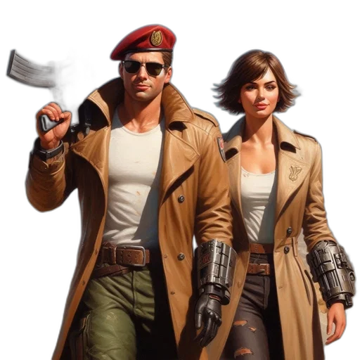 jacket, concept art, comic book art, 3d render transparent PNG cut-out