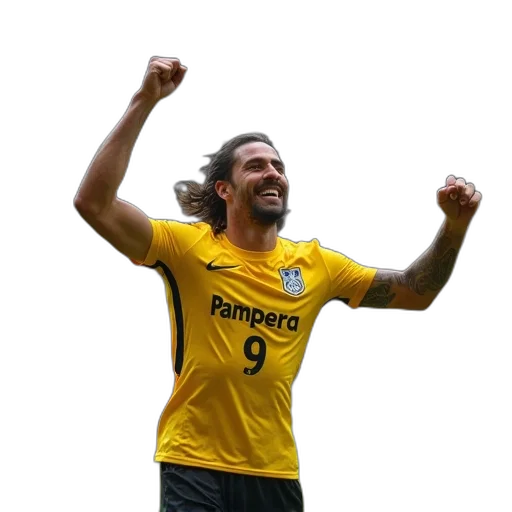 animal, soccer, player, yellow transparent PNG cut-out