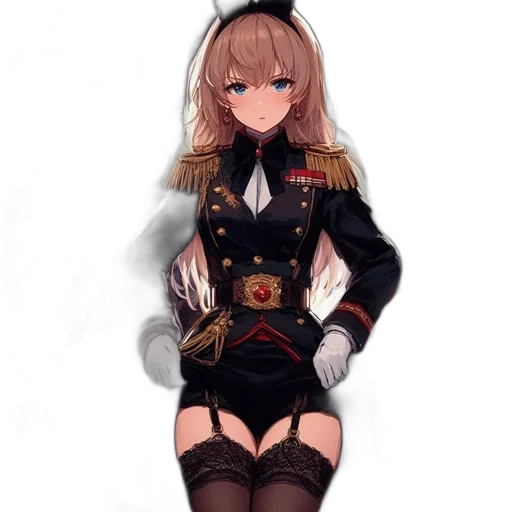 jacket, staff, dress, weapon transparent PNG cut-out